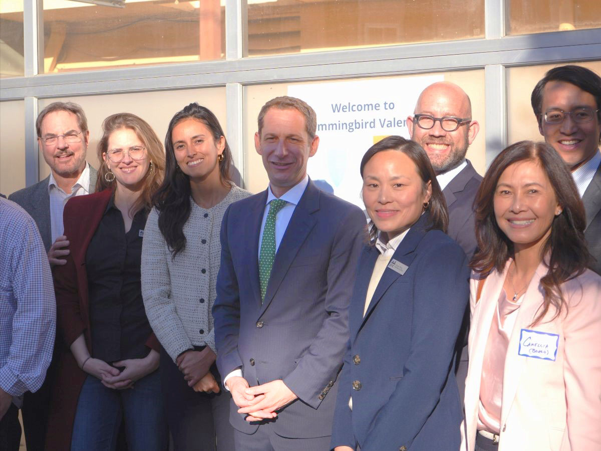 City leaders including Mayor Lurie (center), Supervisor Fielder (third from left) and President Mandelman (third from right) gathered at PRC last week for a tour of our Hummingbird Valencia psychiatric respite center.