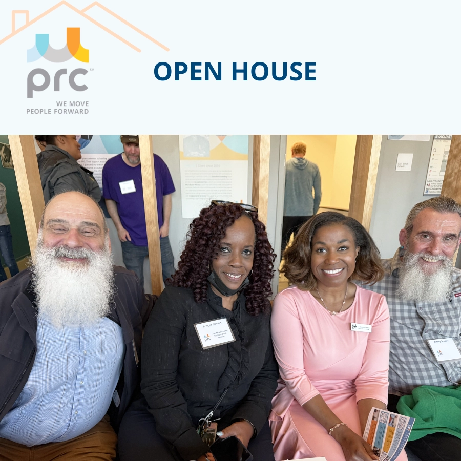Guests od PRC's 2026 Open House pose for a photo with PRC's CEO Dr. Deborah Hawkes